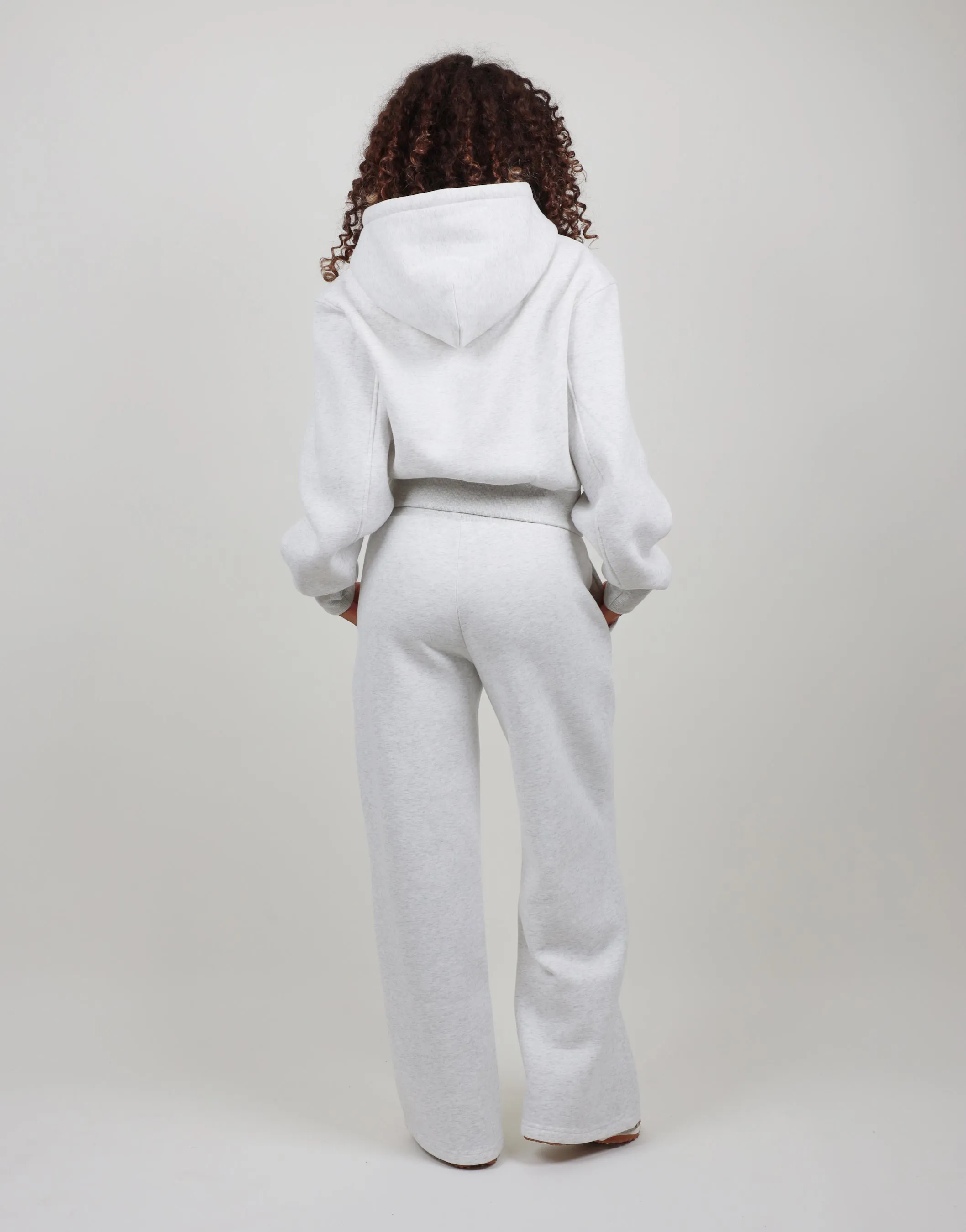 Amalia Zip Hoodie in white marl sold by Simmi London product image thumbnail 4