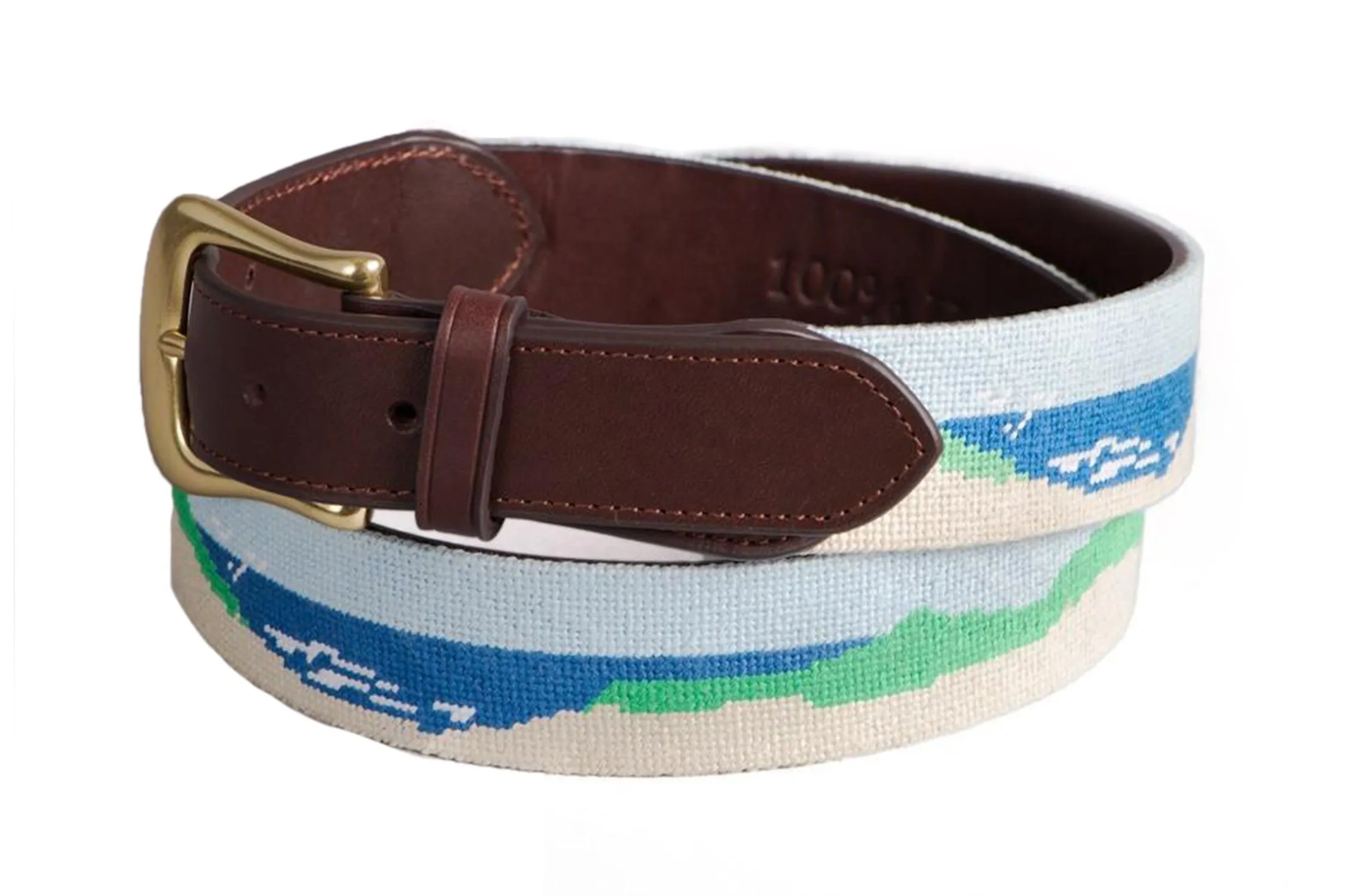 Beach Scene Needlepoint Belt - Multi sold by Harding Lane