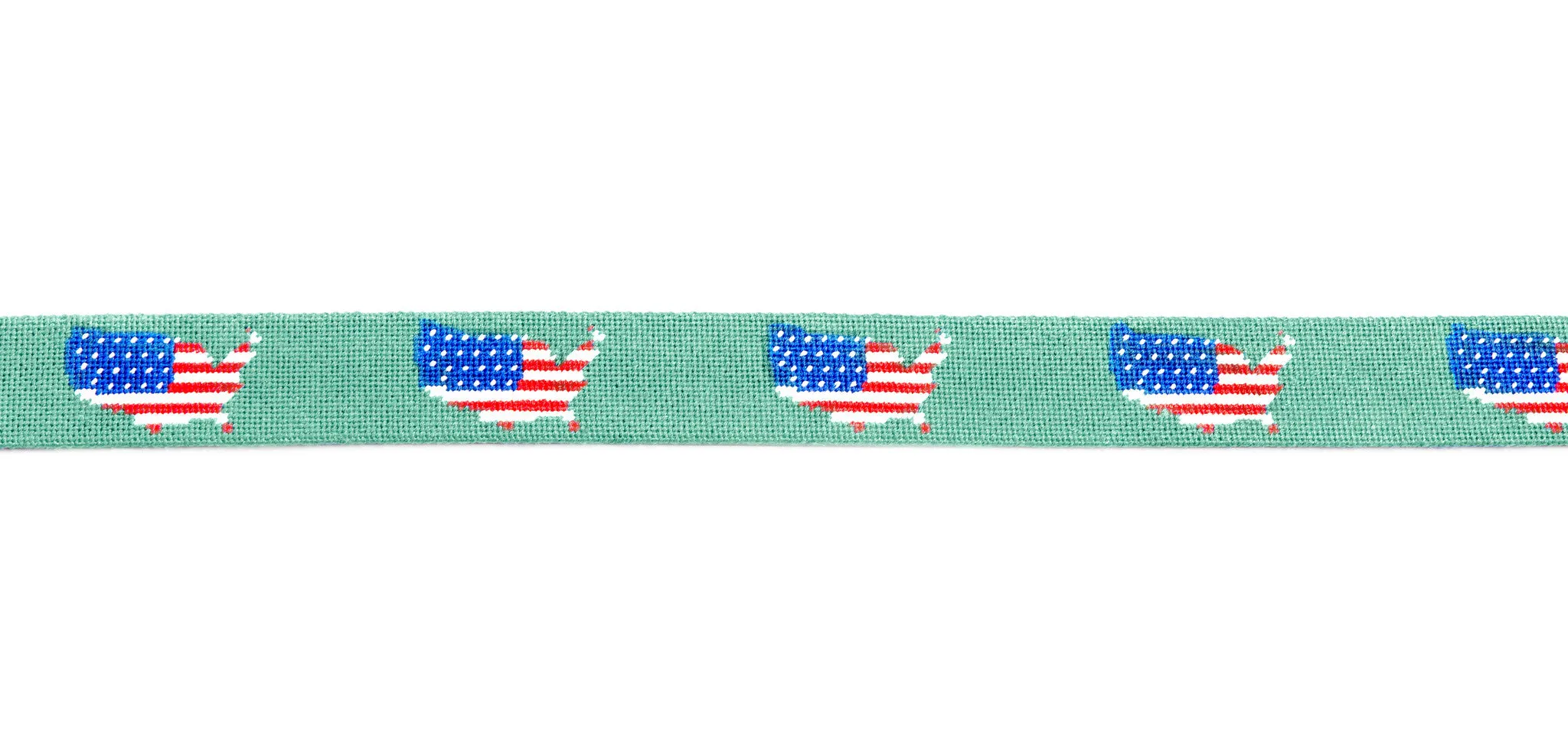 USA Needlepoint Belt - Moss Green sold by Harding Lane product image thumbnail 2