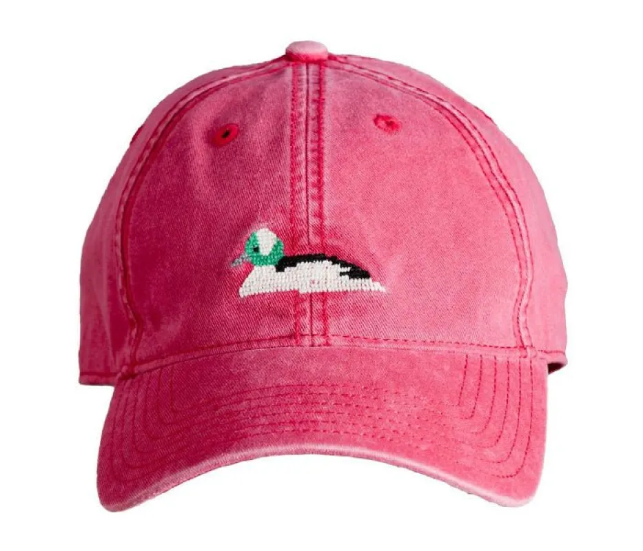 Bufflehead Duck Baseball Hat - Weathered Red made by Harding Lane