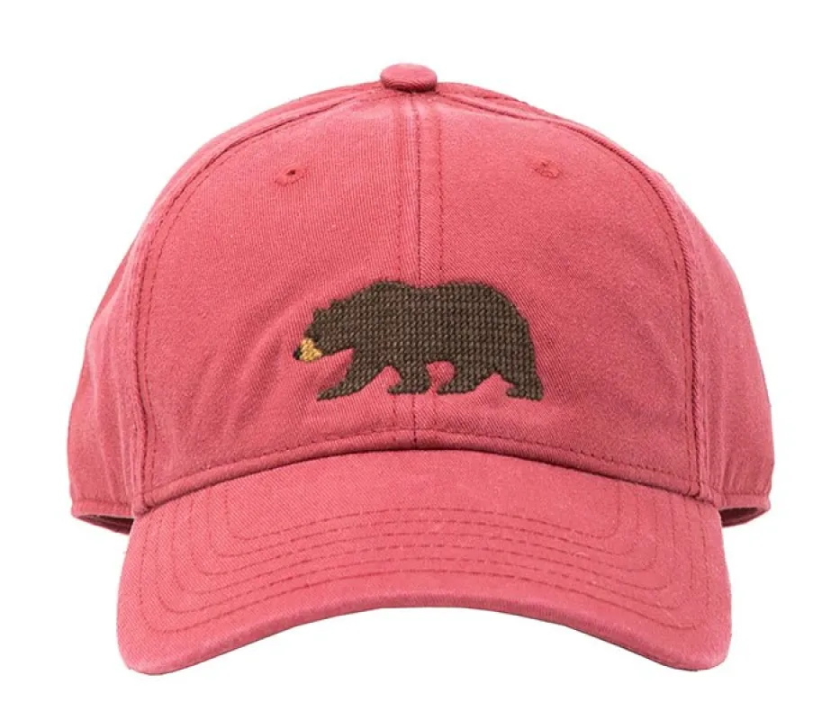 Bear Baseball Hat - Weathered Red made by Harding Lane