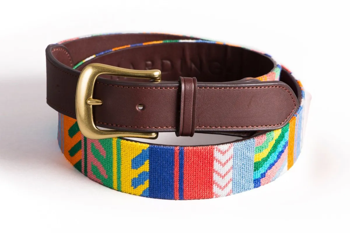 Guatemala Needlepoint Belt - Multi made by Harding Lane