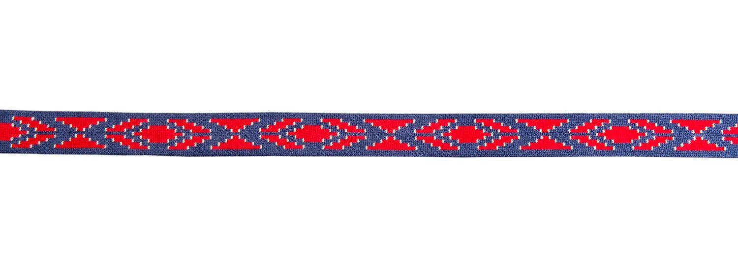 Caballo Needlepoint Belt - Navy sold by Harding Lane product image thumbnail 2