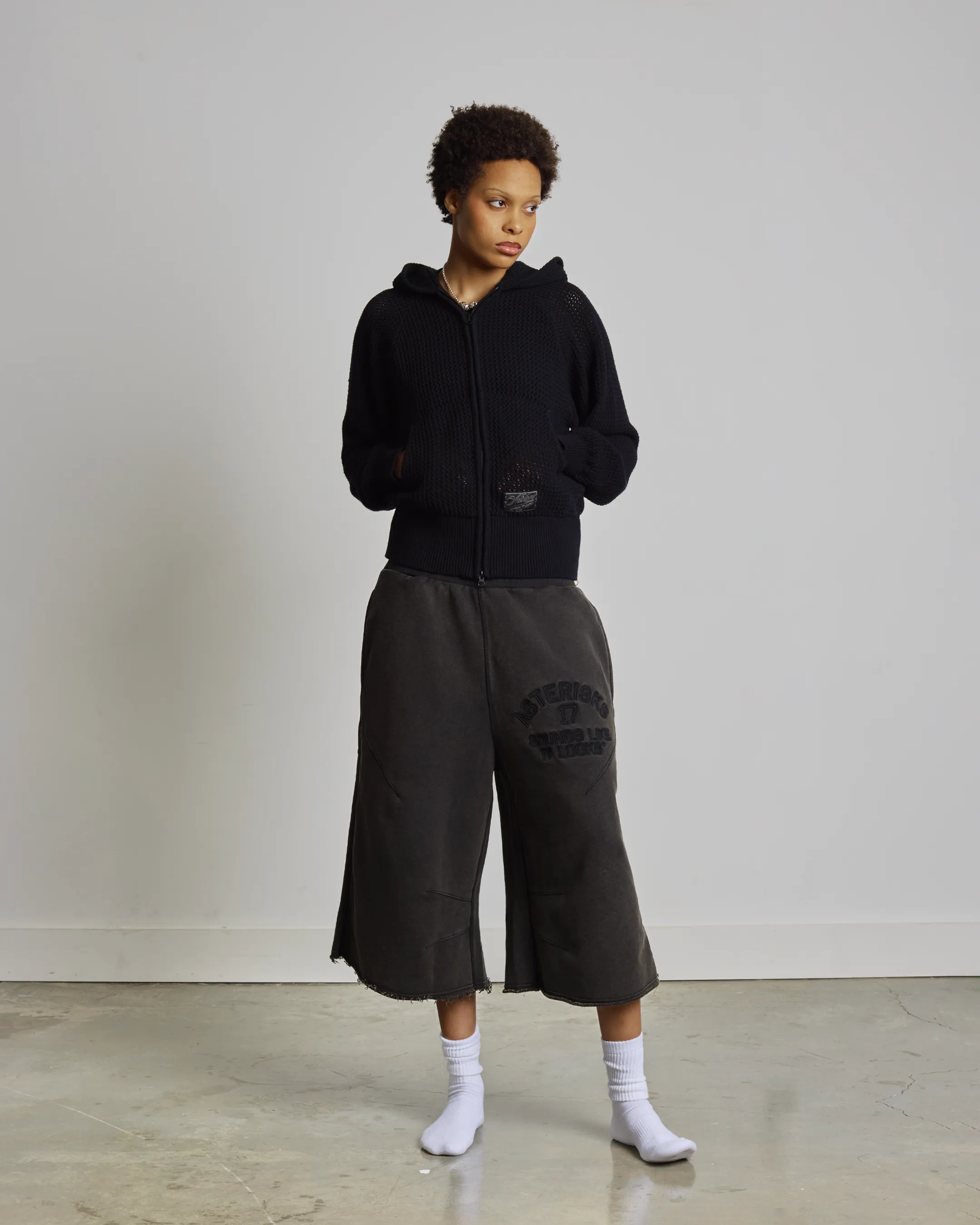 Raw Hem Sweat Capri sold by Adidem Asterisks product image thumbnail 4