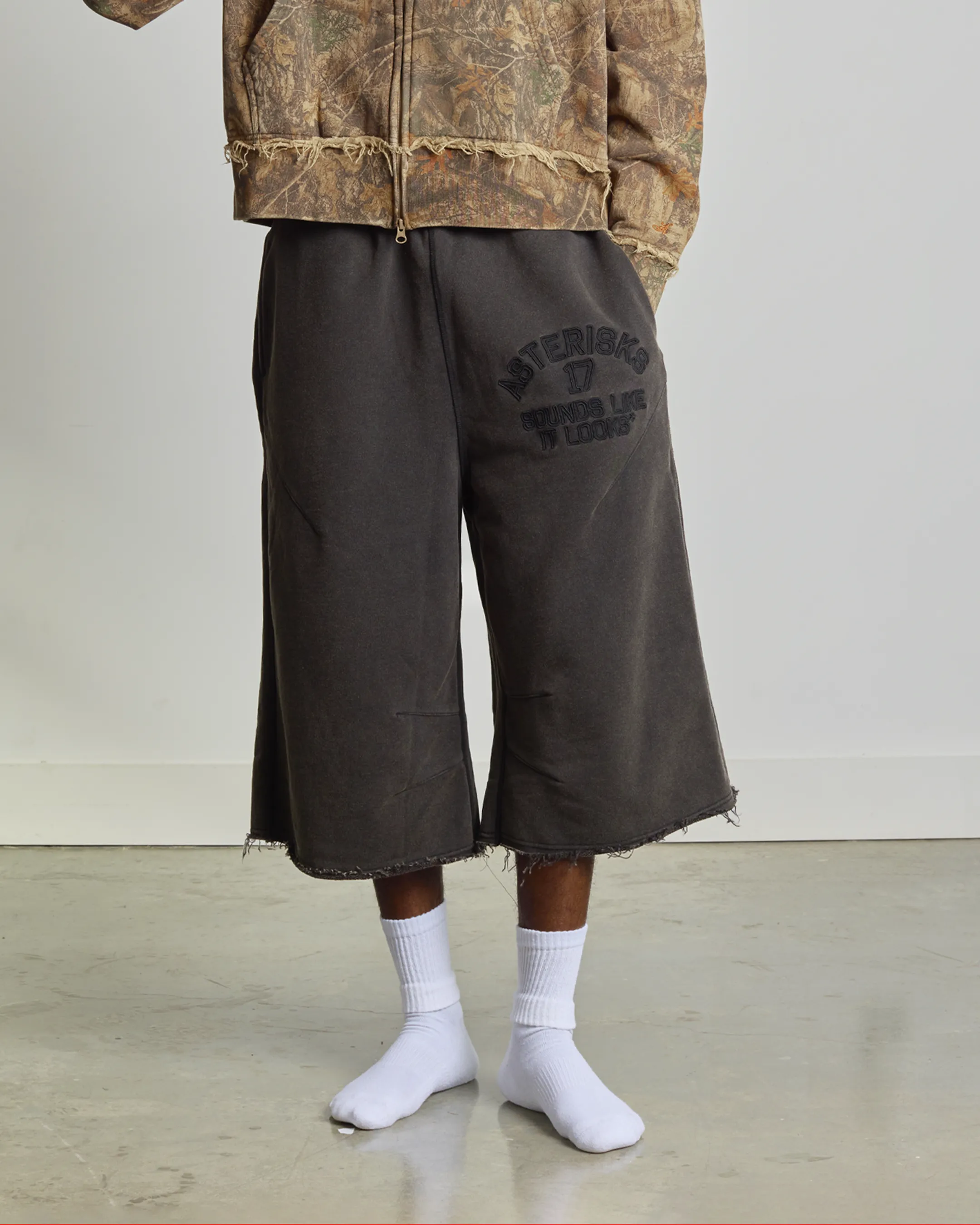 Raw Hem Sweat Capri sold by Adidem Asterisks product image thumbnail 3