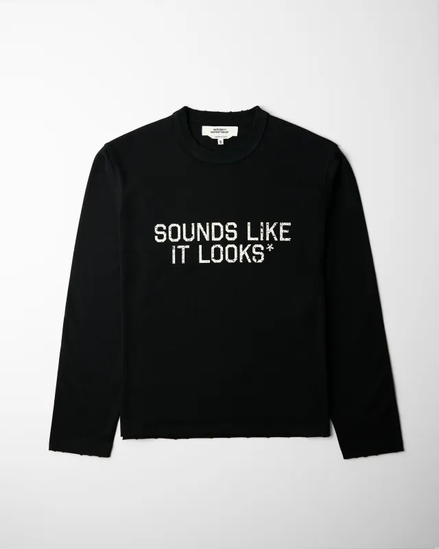 Frayed Slogan Long-Sleeve Shirt made by Adidem Asterisks