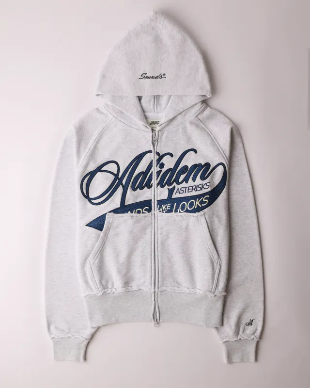 Chainstitch Ribbon Hoodie - Grey sold by Adidem Asterisks