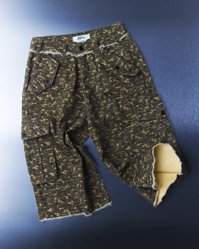 Twill Cargo Khaki Capri made by Adidem Asterisks