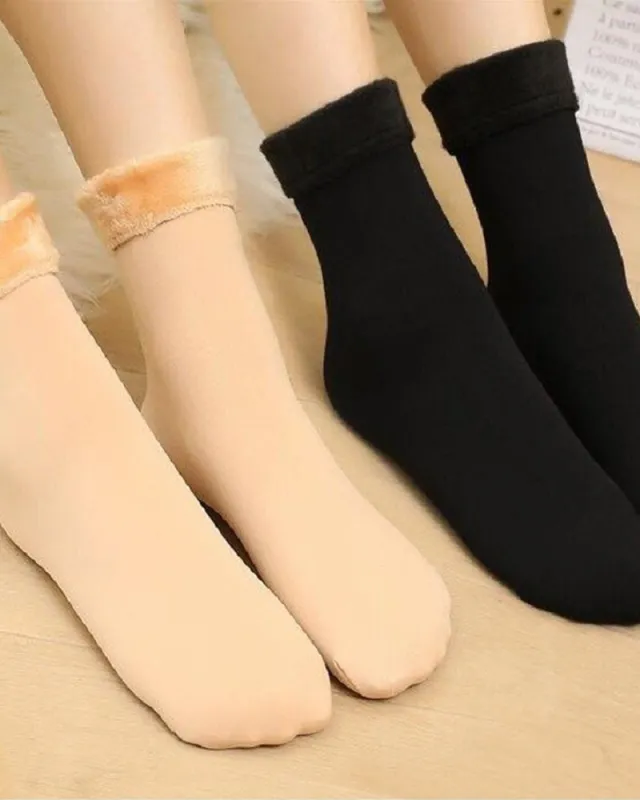 Fleece-Lined Thickened Winter Snow Socks (6 Pairs) sold by She Curve