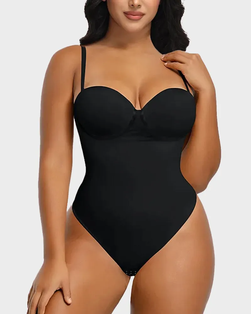 Back Lace-Up Seamless Shapewear Bodysuit sold by She Curve
