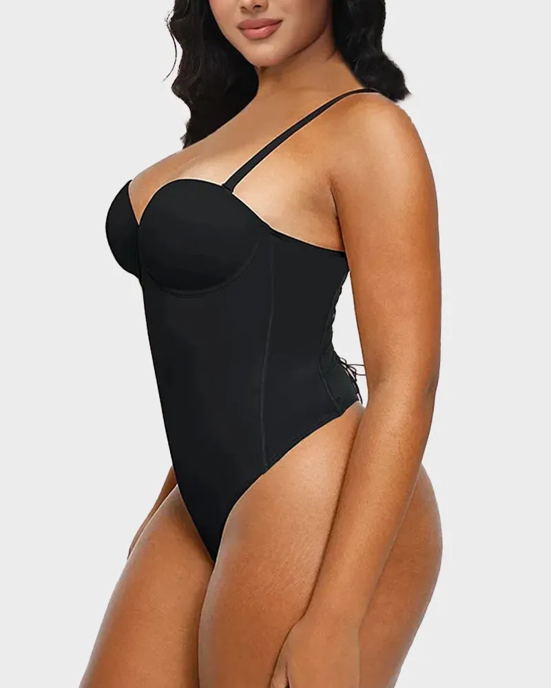 Back Lace-Up Seamless Shapewear Bodysuit sold by She Curve product image thumbnail 3