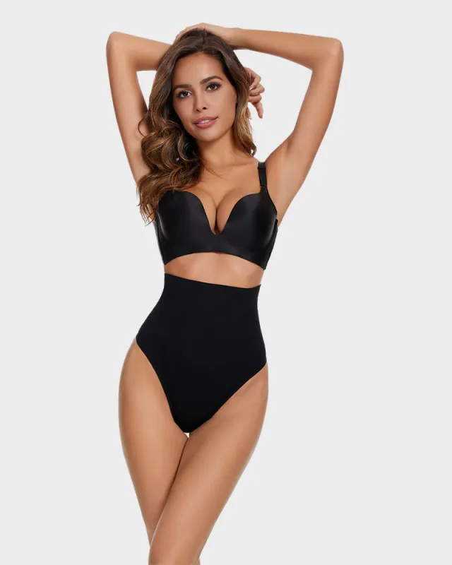 Seamless High-Waisted Shaper Thong Panty（2pcs ） sold by She Curve