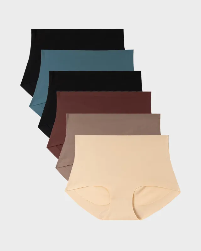 Seamless X-Shaping High-Waist Panties (6 Pack) made by She Curve