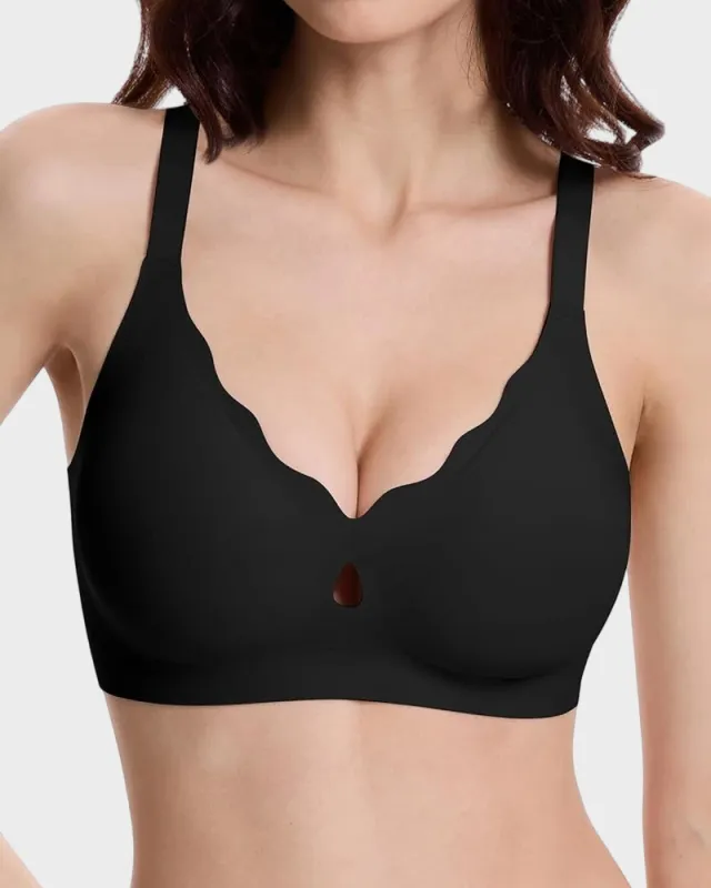 Seamless Plus Size Full-Coverage Wireless Lift Bra sold by She Curve