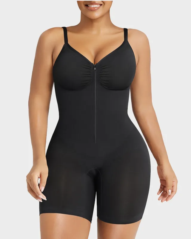 Tummy Control Zipper Bodysuit Shapewear made by She Curve