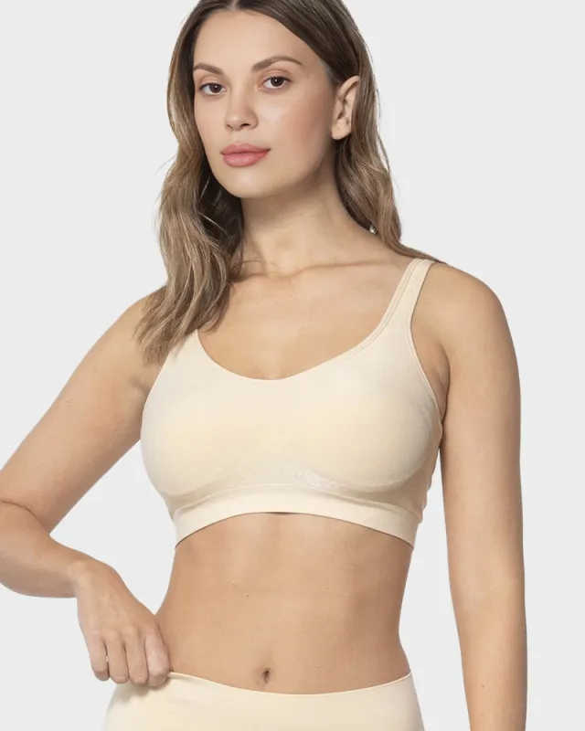 Wire-Free Stretch Support Tank Bra sold by She Curve