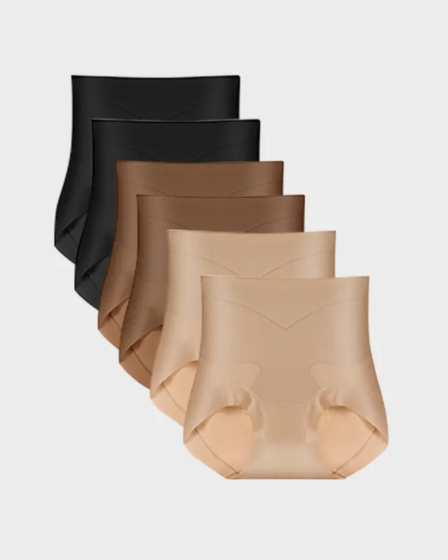 High-Waist Checkered Sculpting Panties (6 Pack) sold by She Curve