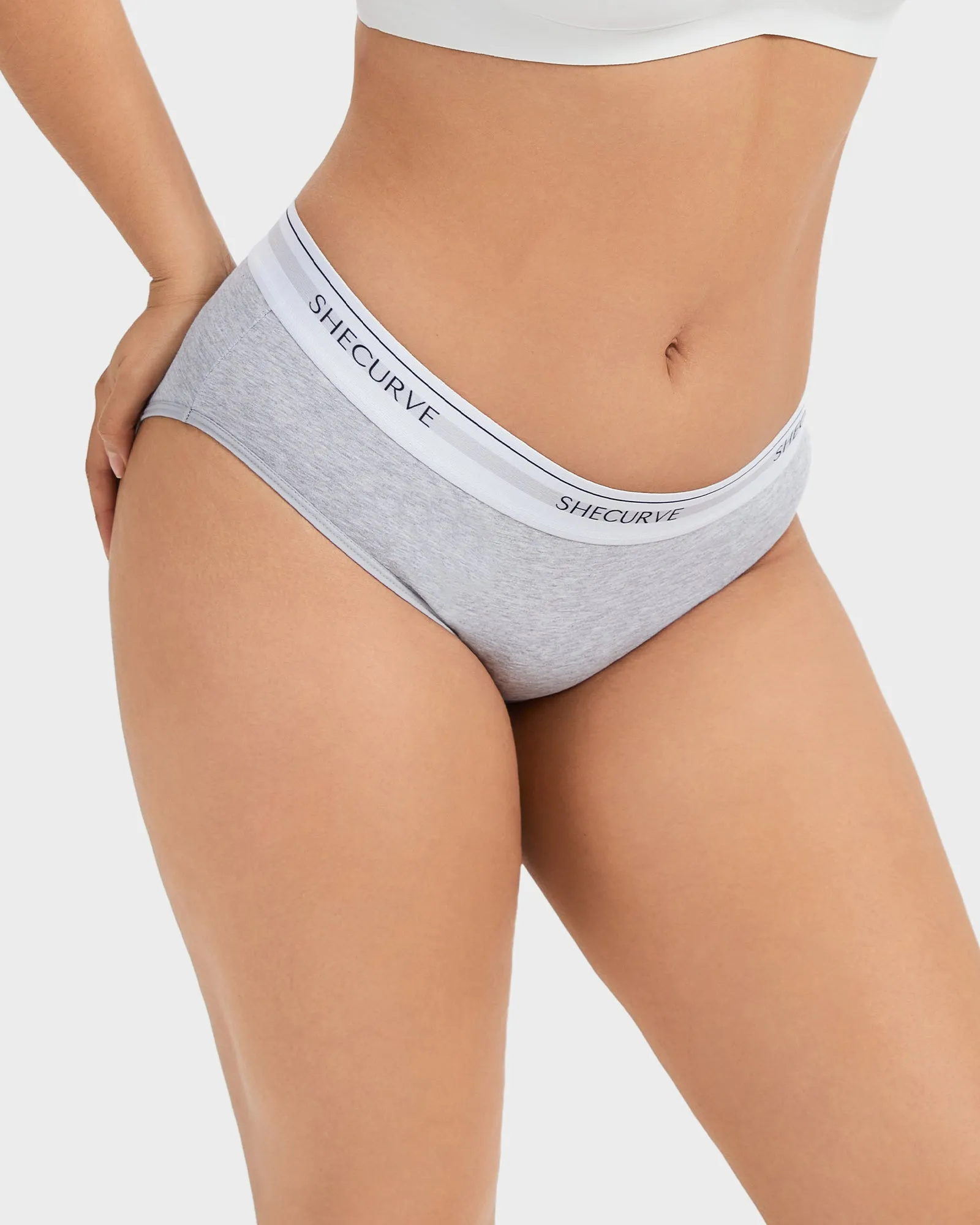 Soft Cotton Logo Waist Low-Rise Briefs (6 Pack) sold by She Curve product image thumbnail 5