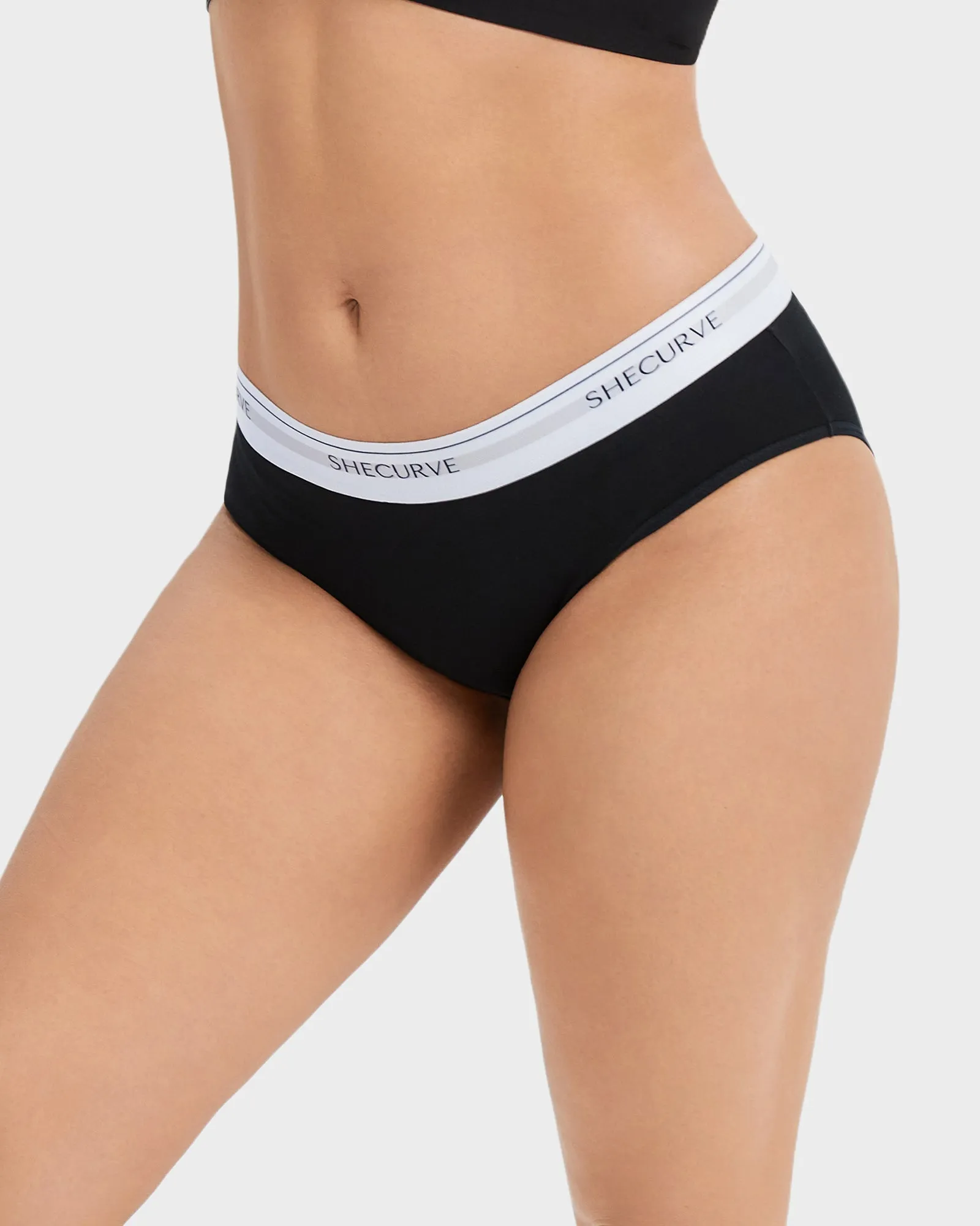 Soft Cotton Logo Waist Low-Rise Briefs (6 Pack) sold by She Curve product image thumbnail 2