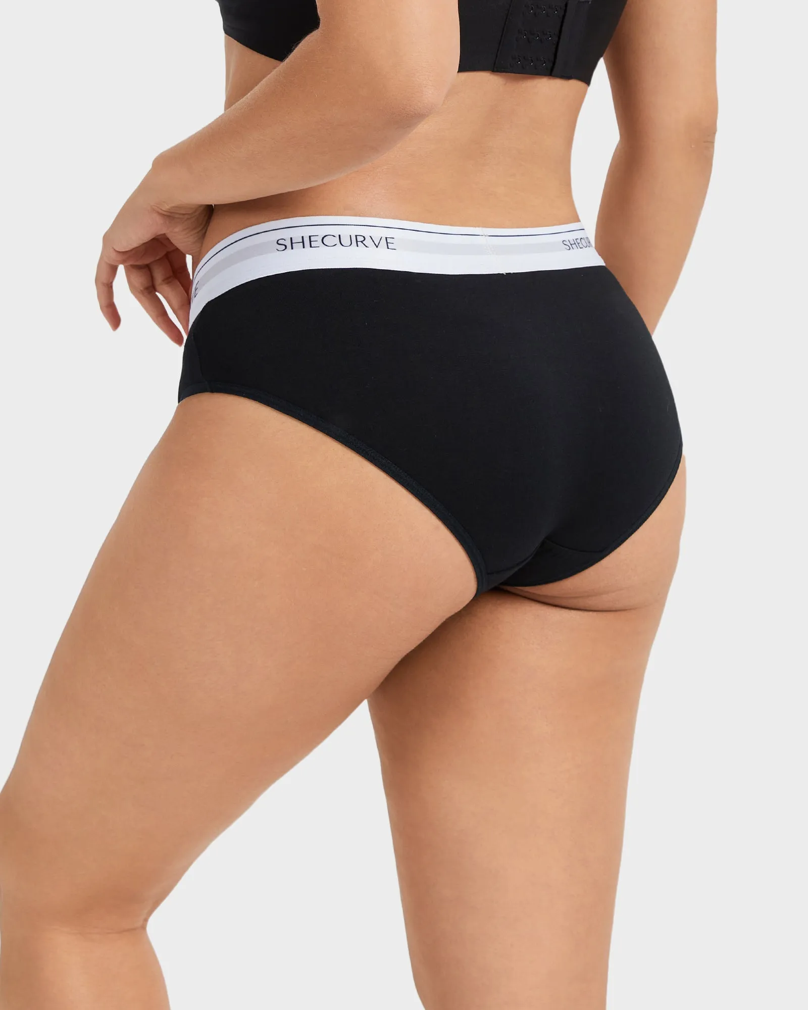 Soft Cotton Logo Waist Low-Rise Briefs (6 Pack) sold by She Curve product image thumbnail 3