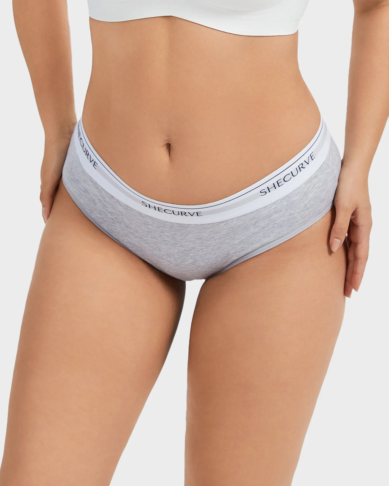 Soft Cotton Logo Waist Low-Rise Briefs (6 Pack) sold by She Curve product image thumbnail 4