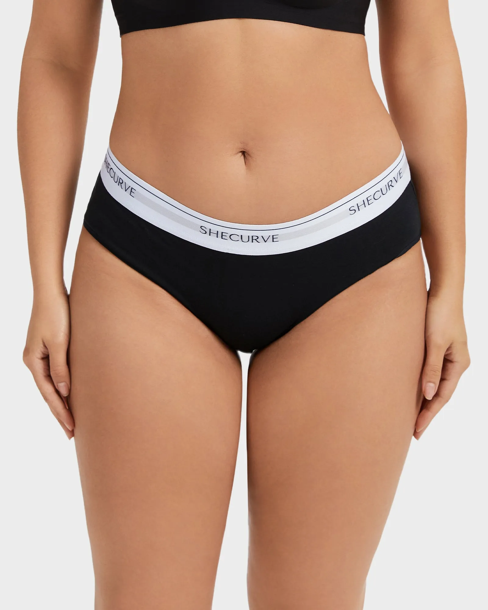 Soft Cotton Logo Waist Low-Rise Briefs (6 Pack) sold by She Curve