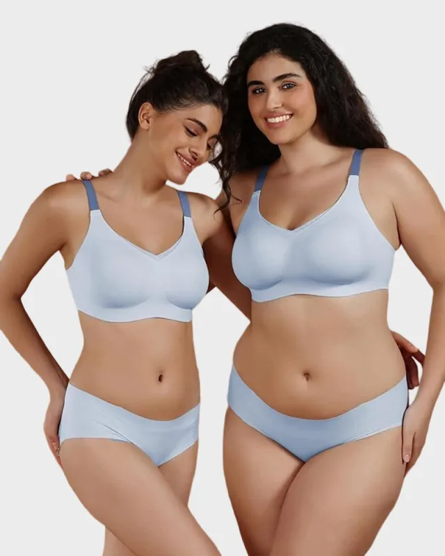 Breathable Mesh V-Neck Wireless Jelly Bra sold by She Curve