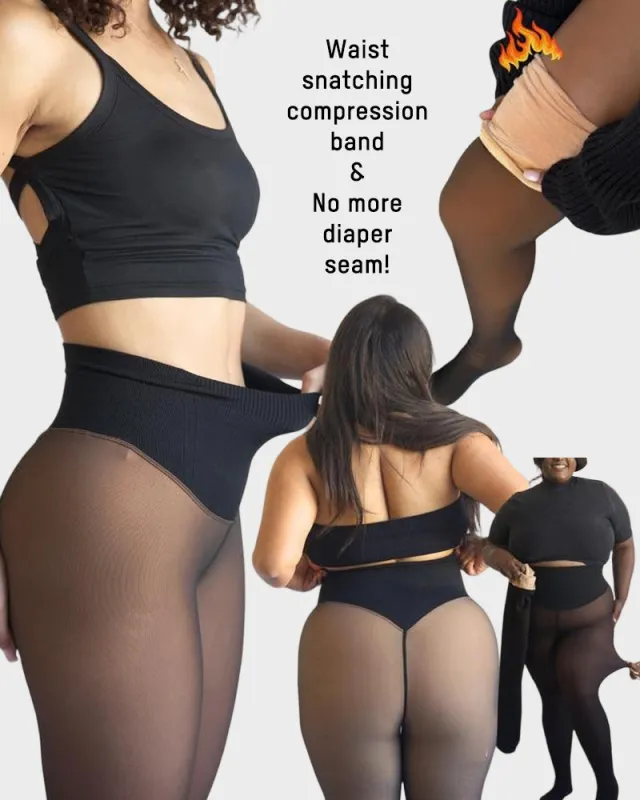 Viral One-Seam Shaping Fleece Leggings made by She Curve