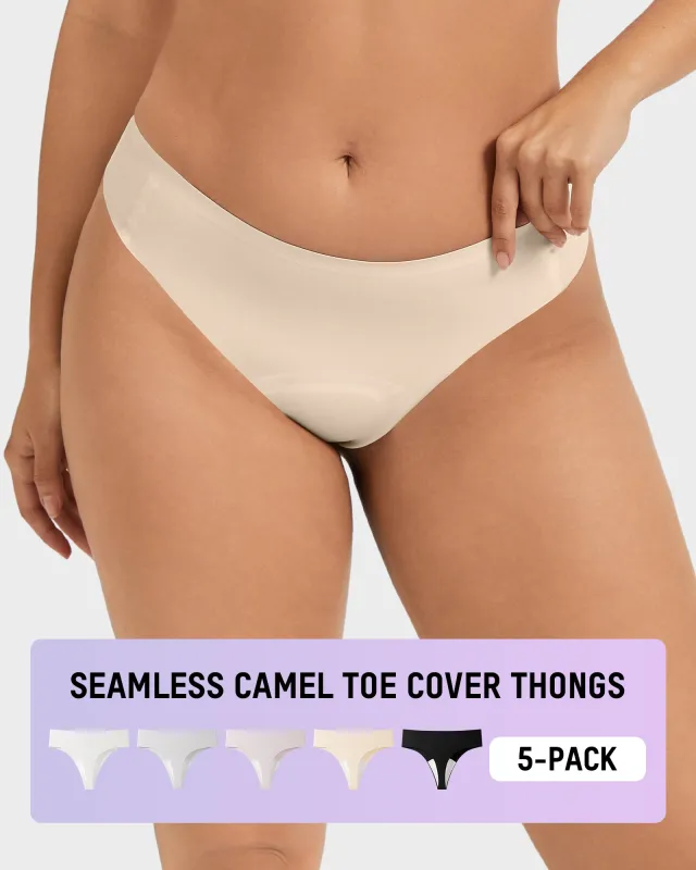 Seamless Invisible Comfort Thongs (5 Pack) sold by She Curve