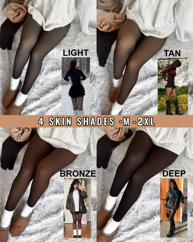 Translucent Fleece Lined Tights sold by She Curve