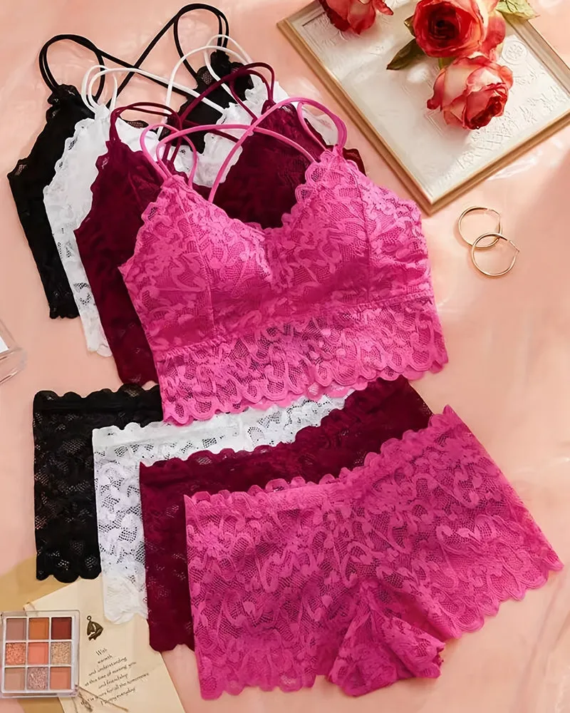 Romantic Lace Bralette & Panty Bundle sold by She Curve product image thumbnail 2