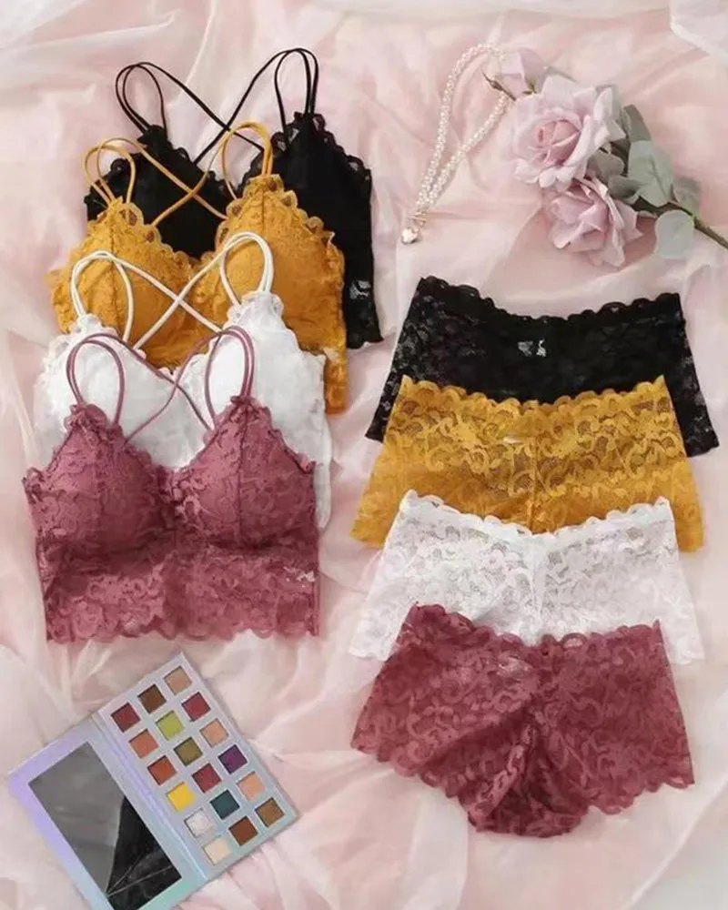 Romantic Lace Bralette & Panty Bundle sold by She Curve product image thumbnail 3