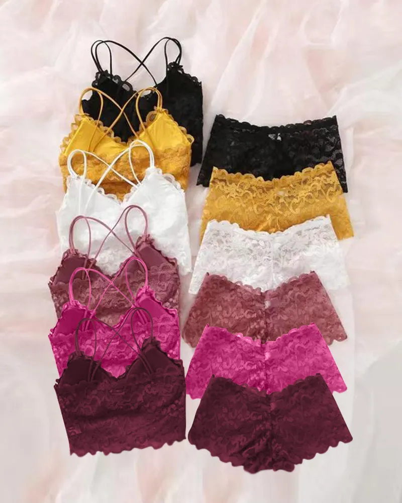 Romantic Lace Bralette & Panty Bundle sold by She Curve product image thumbnail 5