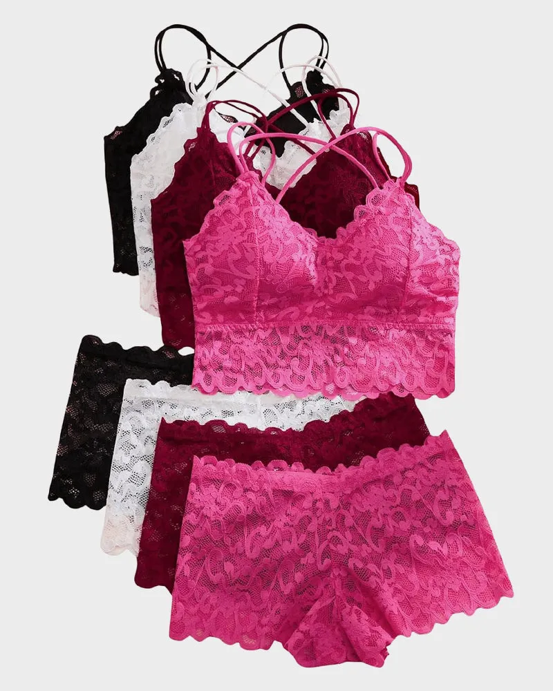 Romantic Lace Bralette & Panty Bundle sold by She Curve