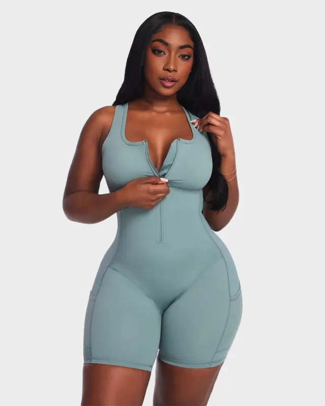 Sculpt & Sweat Sauna Workout Romper sold by She Curve