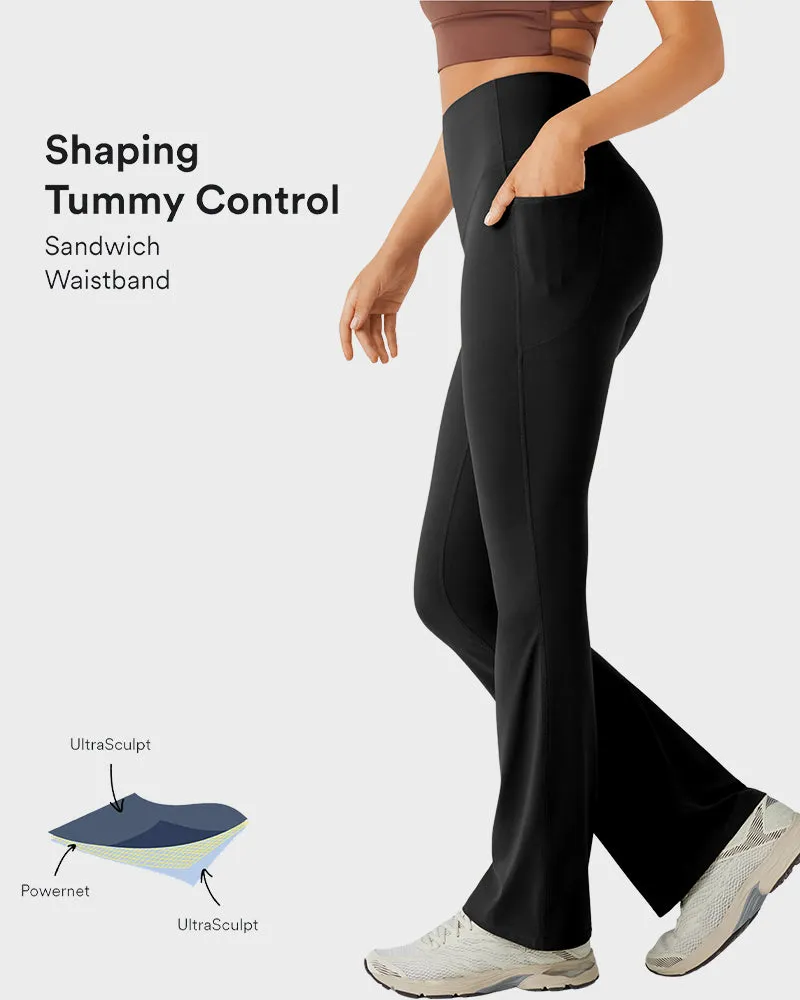 Butt-Lifting High Waist Bootcut Yoga Leggings sold by She Curve product image thumbnail 4