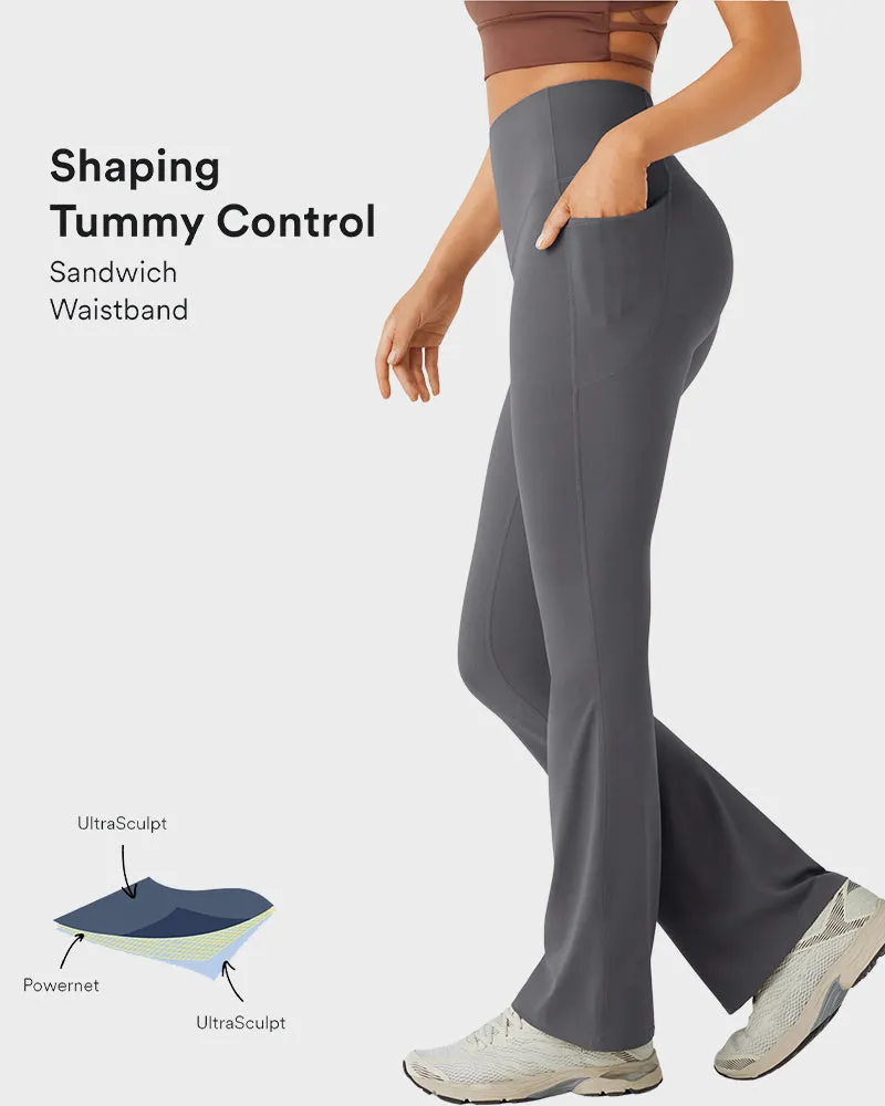 Butt-Lifting High Waist Bootcut Yoga Leggings sold by She Curve product image thumbnail 2