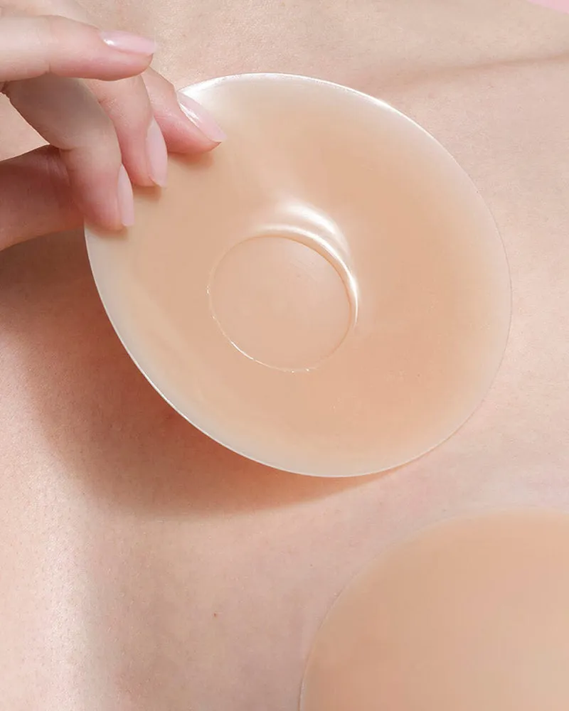Ultra-Thin Invisible Adhesive Silicone Nipple Covers (2 Pairs) sold by She Curve