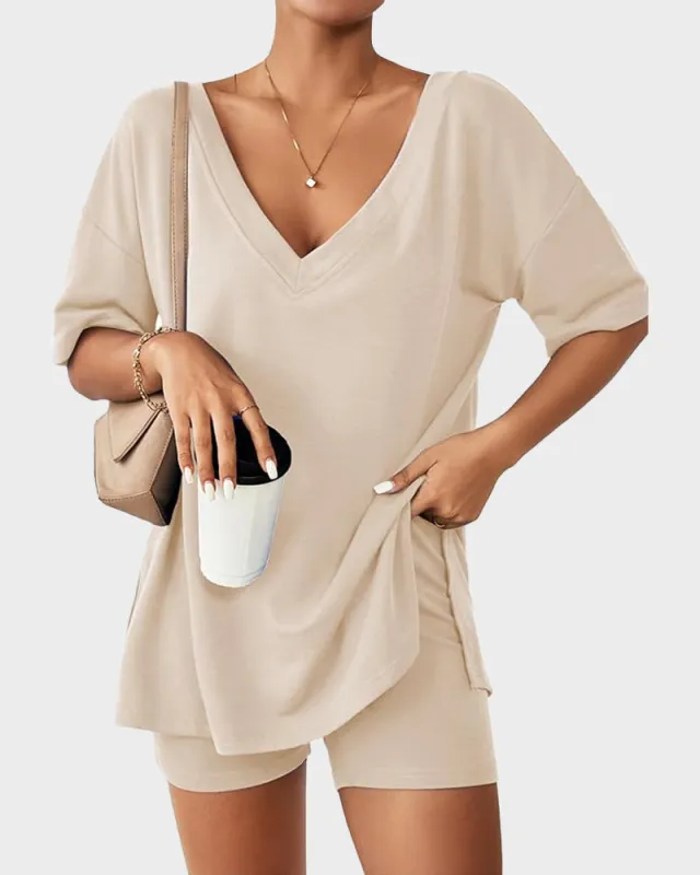 Casual Vibe Comfy Oversized 2-Piece Lounge Set sold by She Curve