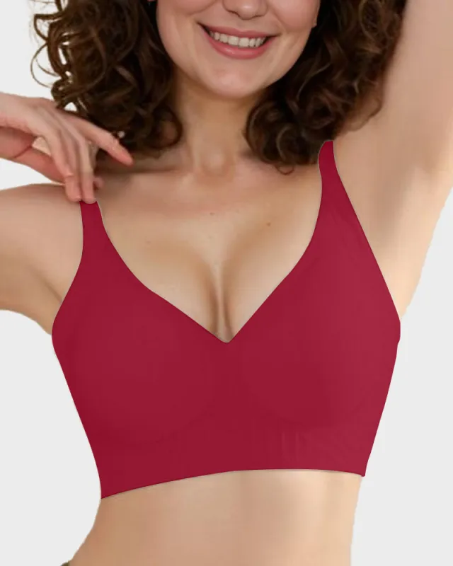 Anti-Sagging Jelly Lift Wireless V-Neck Luxe Bra sold by She Curve