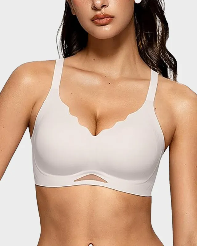 Seamless Soft Comfort Wireless Mesh Bra sold by She Curve