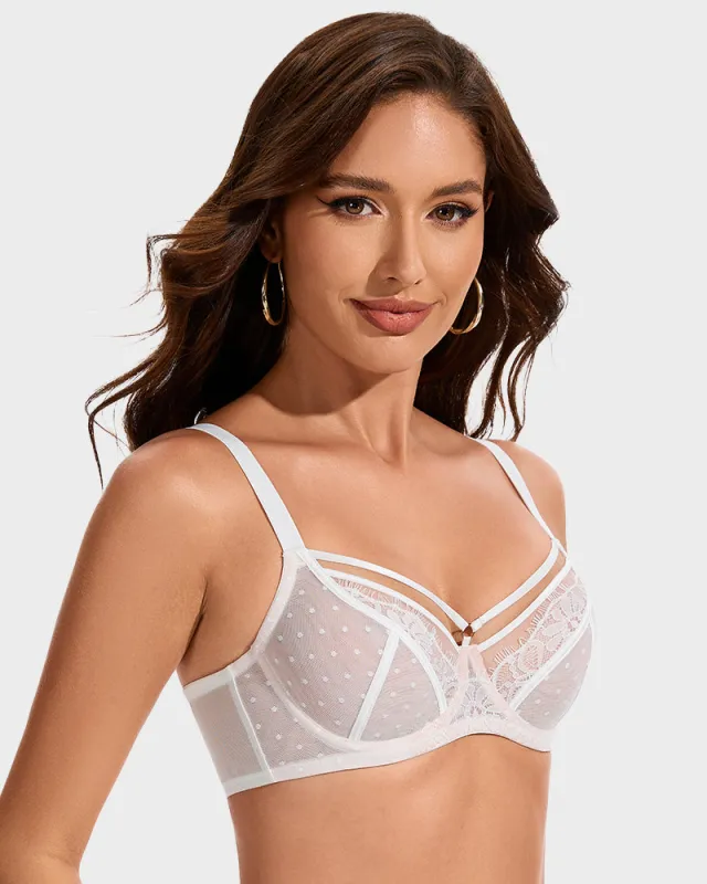 Plus Size Lace Full Coverage Minimizer Bra sold by She Curve