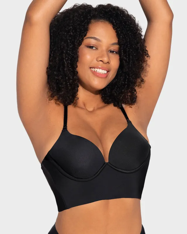 Seamless Deep V Backless Bra sold by She Curve