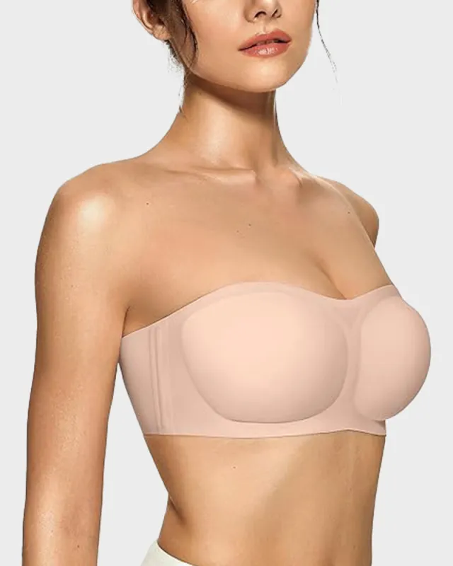 Strapless Wireless Padded Bandeau Bra sold by She Curve