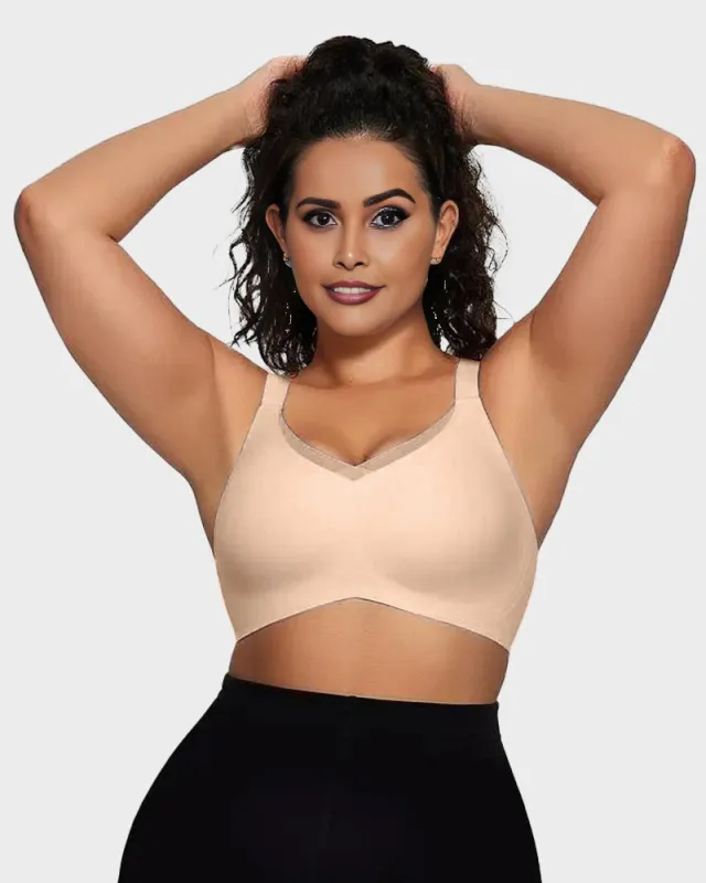 Womens Wireless Bras V Mesh Comfortable Bralette Supportive sold by She Curve
