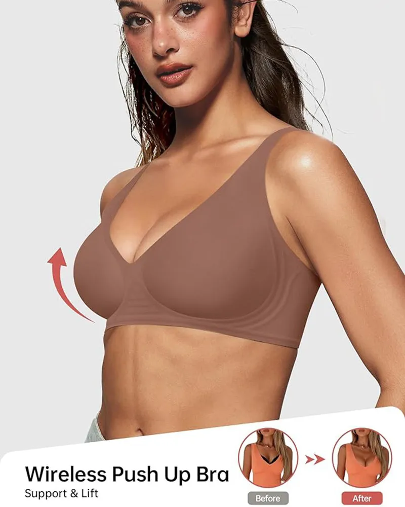 Seamless Deep V Push-Up Wireless Bra sold by She Curve product image thumbnail 2