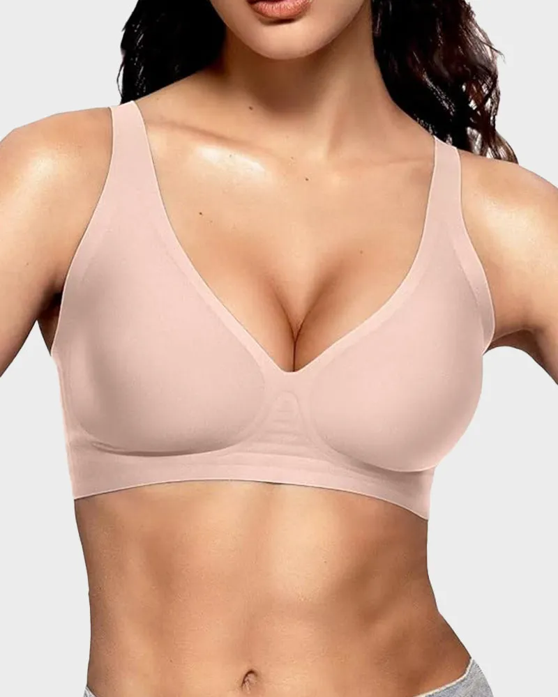 Seamless Deep V Push-Up Wireless Bra sold by She Curve product image thumbnail 5