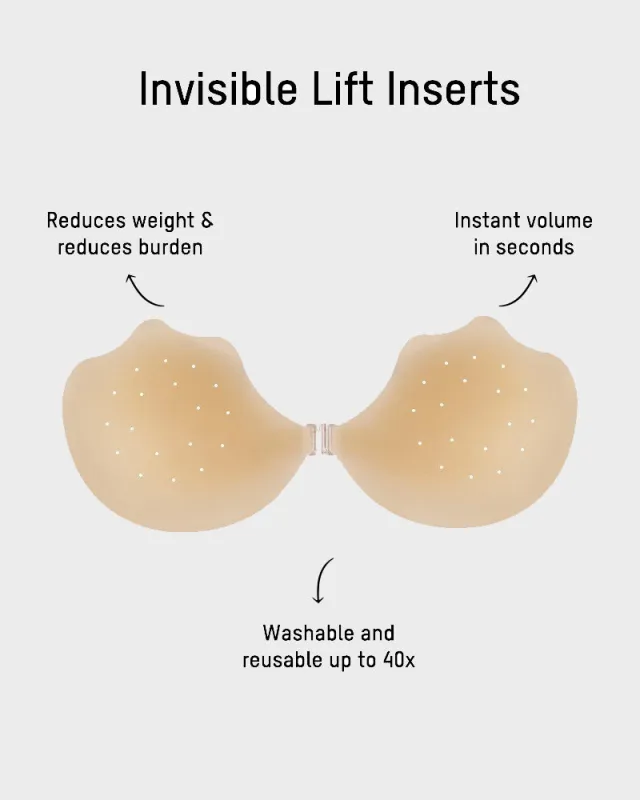 Breathable Silicone Self-Adhesive Invisible Bra (2 Pack) made by She Curve