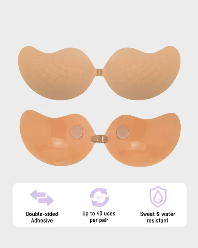 Mango Shaped Breathable Self-Adhesive Invisible Bra (2 Pairs) sold by She Curve