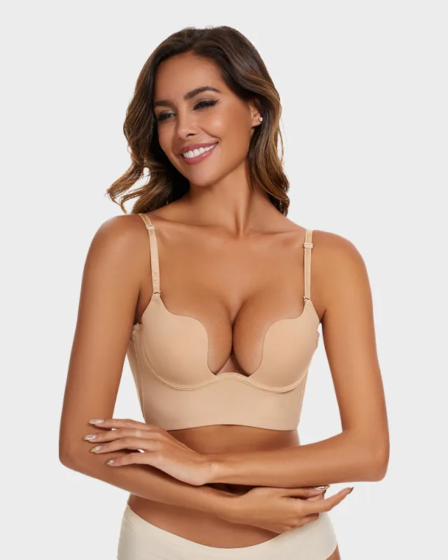 Low Cut U-Shaped Backless Bra sold by She Curve